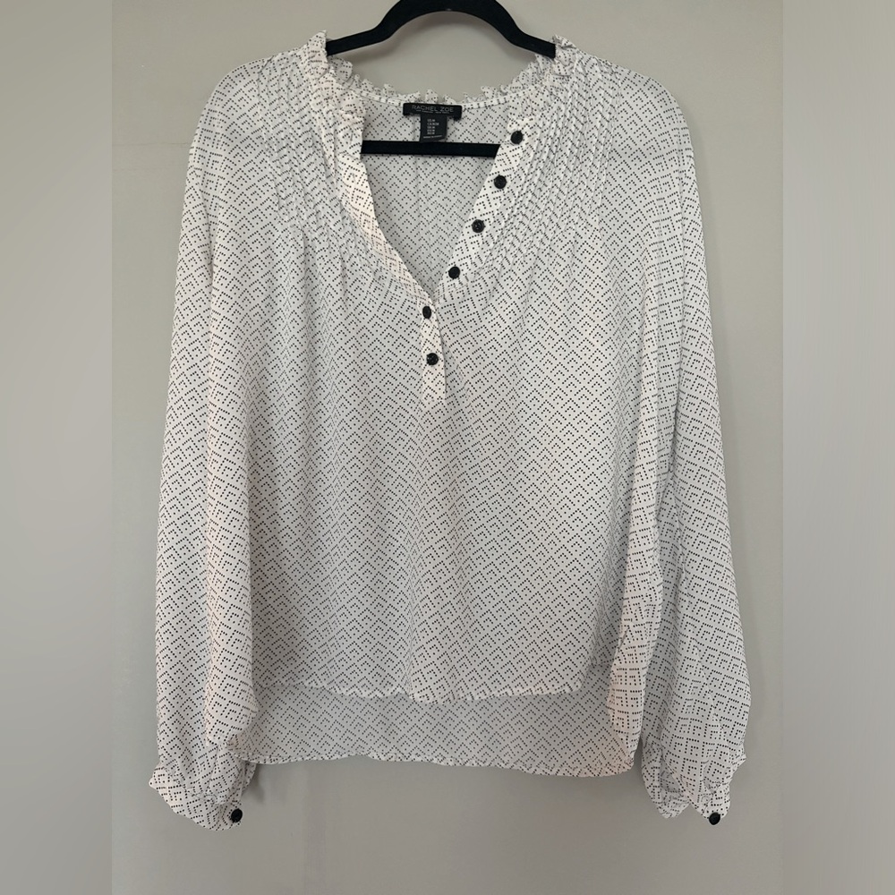 Rachel Zoe polka dot sheer blouse